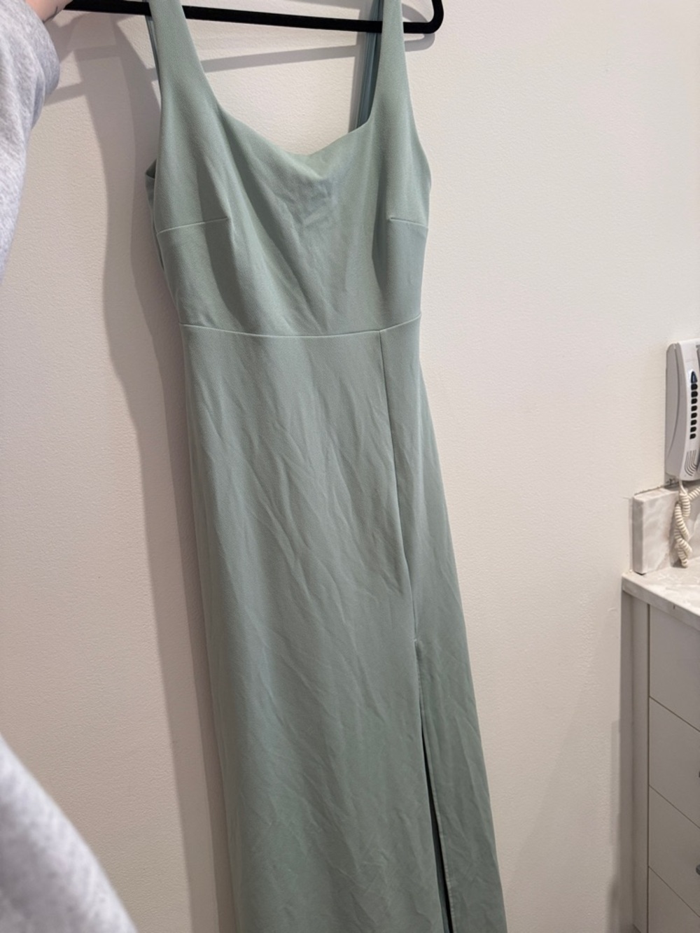 Birdy Grey Mint Green Maxi Dress with Front Slit